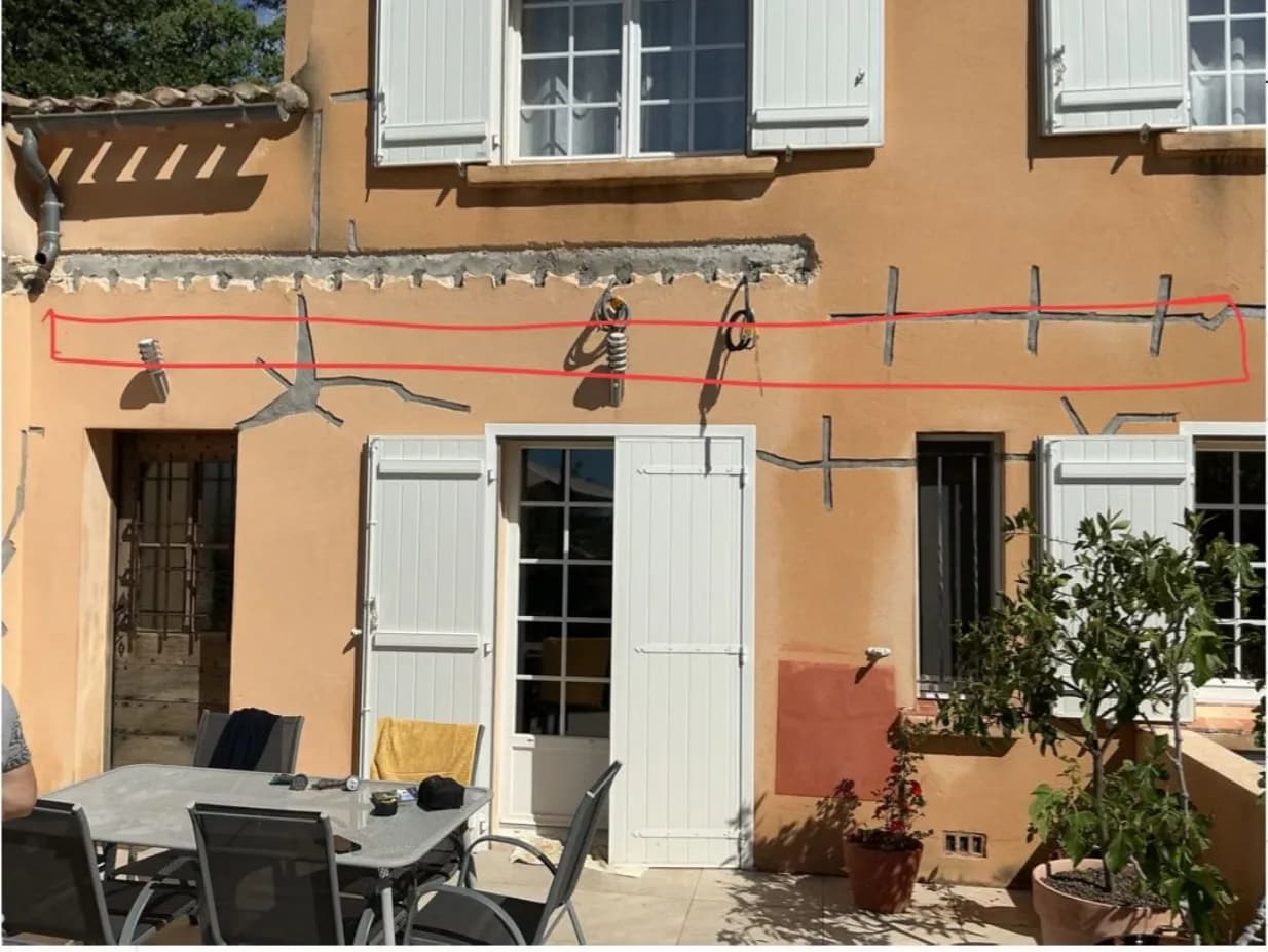 Avant travaux — CLAPIERS - Installation d'une pergola à toile rétractable Brustor