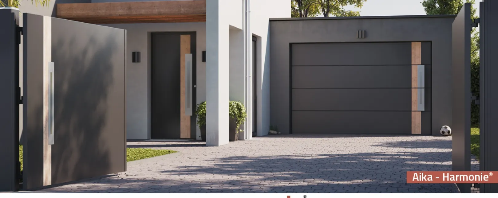 Comment harmoniser porte d'entrée, portail et porte de garage avec la gamme Harmonie ?