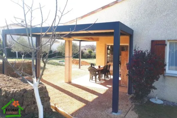 Mise en place d'une pergola bioclimatique double à Maruéjols-lès-Gardon - Photo 2