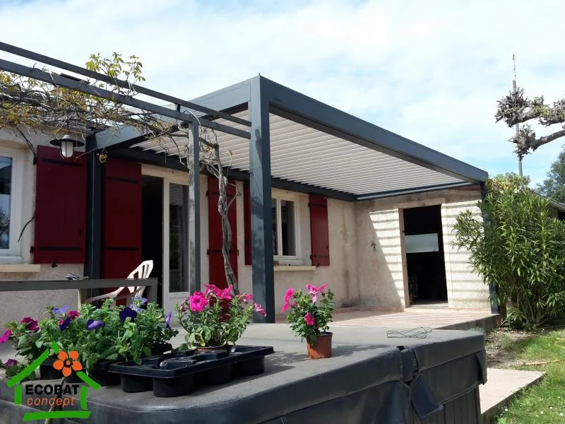 Pose d'une pergola bioclimatique à Monteils (30360) - Photo 6