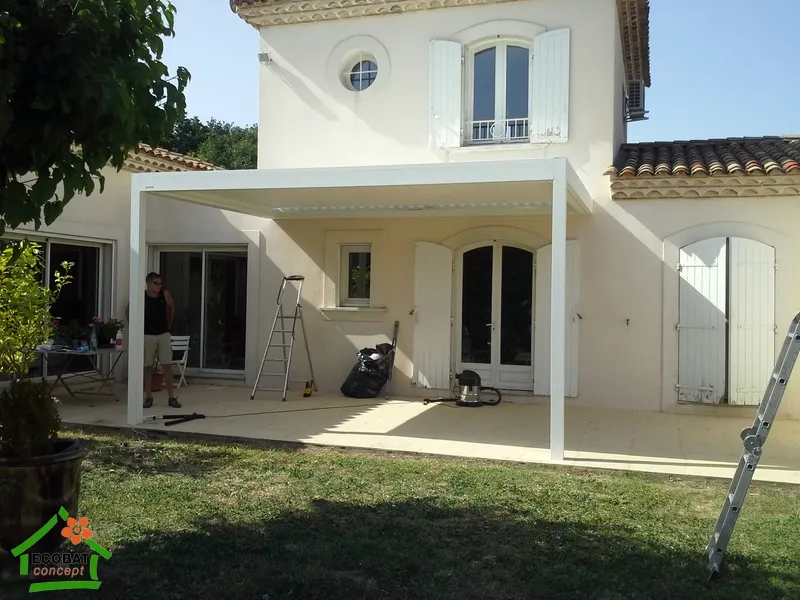 Saint-Geniès-de-Malgoires - 30190 - Pose d'une pergola bioclimatique sur mesure - Photo 12